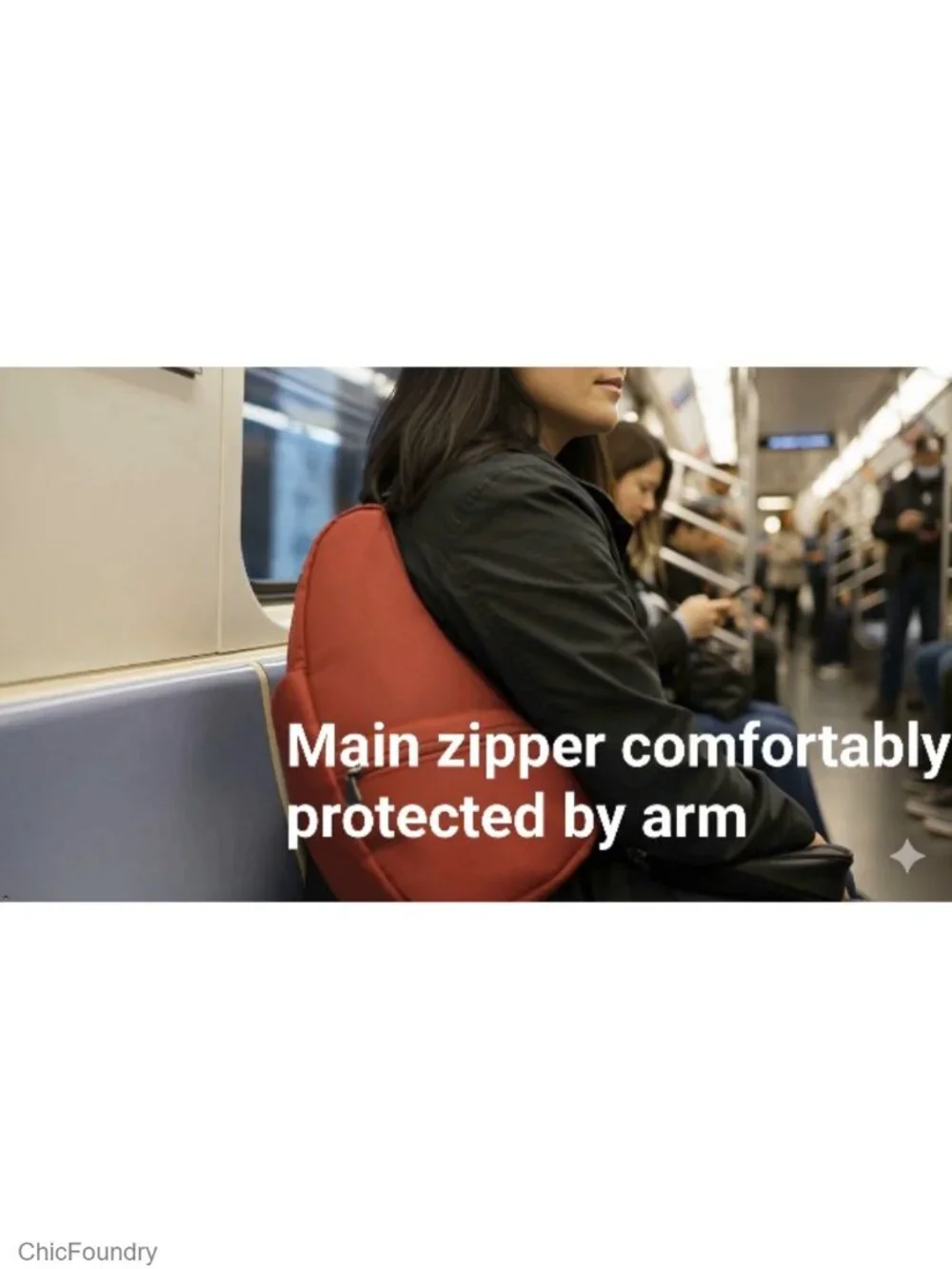 Nylon Crossbody Sling Bag Ergonomic Teardrop Design Commuter Travel